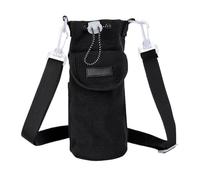 Generico Sac pour bouteille d'eau - Porte-bidon | Porte-bouteille isotherme | Porte-bouteilles avec bandoulière | Housse de tasse de camping pour randonnée, camping, pêche, pour bouteilles, Noir