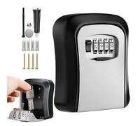 Generico Secure Key Box - Grand boîtier étanche avec 4 codes et clés d'urgence | Boîtier mural sécurisé intérieur extérieur - Boîte de corative avec mot de passe pour site B&B