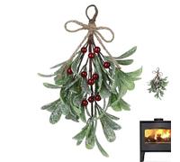 Genérico Sélection de gui artificiel - 24 x 12 x 5 cm tiges florales de gui vert - Branches florales d'imitation, fausses fleurs décoratives pour vacances, décoration, maison