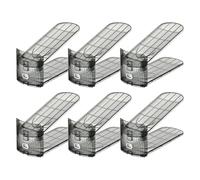 Generico Set de 6 pièces double couche étagère 25 x 10 x 9,7 cm réglable pour ballerines, talons, baskets, bottes, chambre, entrée, armoire