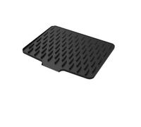 Genérico Silicone Drain Mat, Kitchen Countertop Protector | Built-in Drainage Mat for Countertop Sink Fridge(Black)