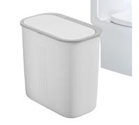 Genérico Skinny Bathroom Trash Can - Home Bedside Push Garbage Bin, Odor-Proof Rectangulaire Trash Can with Lid for Laundry Room, Commercial, Restaurant, Kitchen, Hôpital Multi-Usages Waste Bin