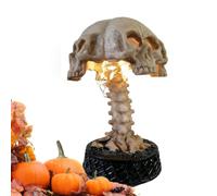 Genérico Skull - 2,17 x 2,17 x 6,3 pouces Gothic Resin 4 Head Skull Lamp | Light - 3D Industrial Style Halloween Decorative Lights, Spooky Skulls Lamp Lights For Tabletop, Halloween Party Supplies,