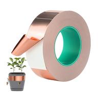 Genérico Slug Copper Strip, Sticky Metal Conductive Tape, Electronic Shield Foil Roll, Hobby Wiring Copper Sheet Sheet for Art Projects Repairs Gardening Containers Use 4.33x4.33in in
