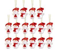 Genérico Snowman Ornaments - Lot de 16 décorations d'arbre de neige en bois 2D | Xmass Decorations For Winter Holiday Home Table Nappe Trees Decoration Intérieur Using Accessories