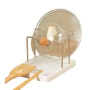 Genérico Support de casserole : organisateur de repose-cuillère, pour plateau, étagère de rangement gain de place sur le plan de travail | couvercle de casserole de cuisine,