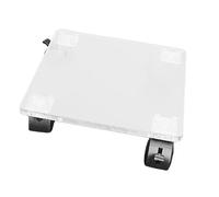 Generico Support pour avec roues, support pour sur roulettes, support carré en acrylique transparent - Soucoupe pour pots de fleurs, support pour pots de fleurs