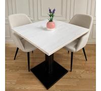 Generico Table basse carrée en bois massif avec pied central en 3 tailles + couleurs
