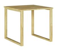 Generico Table basse et en bois de pin imprégné, 50,5 x 50 x 46 cm | Bois de pin massif, design carré, utilisation intérieure et extérieure, assemblage requis