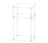 Generico Table d'appoint fine en acrylique - Table de chevet transparente à 3 niveaux, construction transparente, design peu encombrant, style moderne et minimaliste | Kit de meubles de décoration
