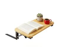 Generico Table de chevet flottante - Pince sur le bureau pliable de la table de chevet | Organisateur de structure avec en bois antidérapante, convient pour dortoirs, chambres, hôtels, espaces