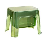 Generico Tabouret de rangement transparent - Tabouret de douche, banc de douche pour salle de bain avec siège bas transparent épais imperméable, table de chevet de salon, meubles multi-usages pour