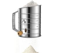 Genérico Tamiseur de farine - Tamiseur manuel de farine pour la cuisson - Passe au lave-vaisselle pour desserts et pâtisseries | pour cupcakes, gâteaux, pains, tartes, desserts