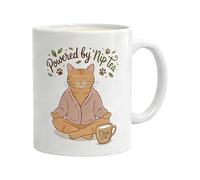 Genérico Tasse à café avec chat, tasse en céramique novelty de 350 ml, tasses à boire avec motif de méditation, idéales pour la cuisine, le matin, le repos, les voyages et l'utilisation à la maison ou