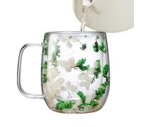 Generico Tasse à thé - 24 cm - Motif floral - 250 ml - Poignée isotherme