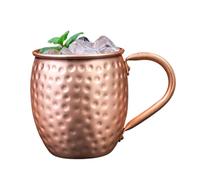 Genérico Tasses pour Moscow Mule - Vaisselle pour boissons martelée artisanale de 530 ml, tasses pour cocktails, maison, cuisine, bar, fêtes de Noël, événements, boissons, bière, thé, eau