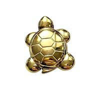 Genérico Tortue de pyrite dorée - Mini statuette, sculpture d'animal en pierre, décoration symbole d'abondance | Convient pour la maison, bureau, bibliothèque, armoire, t