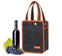 Genérico Trousse de transport avec poignées pour vin | Portable pour bouteilles de vin | Porte-bouteille en forme de poignée pour barbecue, camping, voyage, pique-nique