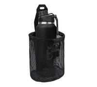 Genérico Utile : poubelle design à libération rapide en maille de grande capacité, organisateur avec cordon pour ceinture pliable, support pour outils de récupération, accessoire de transp, noir