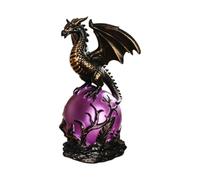 Generico Veilleuse animal de dragon gothique décorative en résine | Bureau pour chambre à coucher, chambre à coucher, chevet, salon, table basse, bibliothèque, livres, armoire