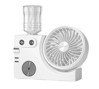 Generico Ventilateur Cool Mist - Refroidisseur d'air de table rechargeable via USB avec circulation d'air et refroidissement | Ventilateur portable pour chambre, chambre d'étudiant, bureau, est