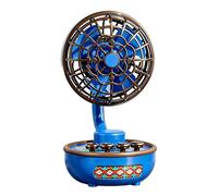 Generico Ventilateur de bureau silencieux - 3 vitesses de refroidissement vintage angle réglable - ventilateur portable pour chambre | pour maison, bureau, voyage, camping, croisière, plage, vacances