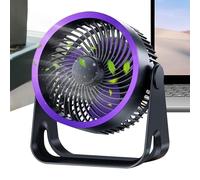 Genérico Ventilateur de bureau Ventilateur personnel rechargeable USB | Équipement silencieux suspendu au mur avec inclinaison à 360° pour intérieur et extérieur