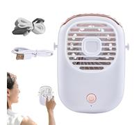 Generico Ventilateur de cou rechargeable, 3 vitesses, silencieux, portable | Ventilateur de cou soufflant d'air froid rechargeables pour voyage, plage, maison, bureau, déplacement, camping, extérieur
