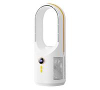 Generico Ventilateur de table sans ventilateur - Mini ventilateur tour rechargeable via USB 12,5 x 12,5 x 32 cm | Refroidisseur d'air silencieux avec 5 niveaux de veilleuse pour bureau Cam