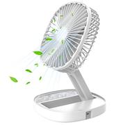 Genérico Ventilateur électrique - Ventilateur de table pour chambre - De refroidissement multifonctionnel pliable et amovible pour bureau, voyage, maison, camping et table de chevet