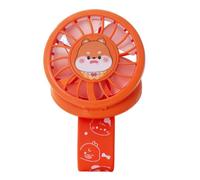 Genérico Ventilateur horloge portable de dessins animés rechargeable par USB 3