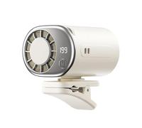 Genérico Ventilateur personnel à clip On | 199 vitesses réglable avec lumière LED pour voiture, camion, berline, camping-car, extérieur, voyage, affaires
