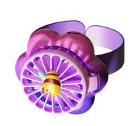Generico Ventilateur personnel avec horloge 3 vitesses - Mini ventilateur portable à piles - Pour voyage, plage, camping, randonnée, cyclisme, pique-nique