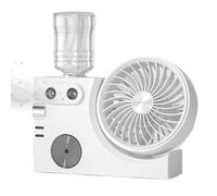 Generico Ventilateur portable avec nébulisation - Circulateur d'air rechargeable par USB - Ventilateur portable A | Pour utilisation en intérieur sur le bureau dans la maison, l'été, la chambre à