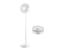 Genérico Ventilateur sur pied oscillant - Ventilateur pliable 4 vitesses réglable 7 200 mAh pour maison, bureau, salon, cuisine, chambre, extérieur, camping, voyage