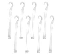 Générique 10 Pièces Chaîne Suspendre pour Pot de Fleurs, Support Plastique | Fixation pour Pots Suspendus, Usage Mural ou Bureau, Blanc, pour Jardinières et Paniers Intérieurs