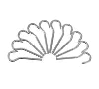 Générique 10 Pièces Crochet à Visser de Plafond, Crochet de Rangement en Acier Inoxydable Argenté, Antirouille, sans Bavures, pour Suspendre Facilement sur Porte et Étagères
