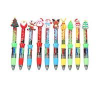 Générique 10 pièces d ' écriture 4 couleurs en 1 pour étudiant adulte multicolore de noël à bille rétractable pour remplissage de bas écriture multifonctionnelle