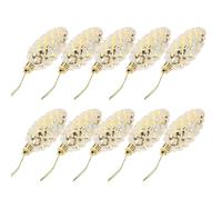 Générique 10 Pièces Décoration de Pommes de Pin pour Noël, Décorations à Suspendre pour Sapin de Noël, Plastique Doré, Forme Cône de Pin, à Suspendre par Corde, pour Porte et Bureau,