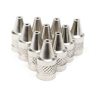 Générique 10 pièces/Ensemble 1mm 2mm buse Pointes de Fer Pointe de soudage en métal pour Ventouse de Soudure électrique/Pompe à dessouder Argenté industriel Montage sur table