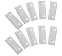 Générique 10 Pièces Lame de Rechange Bord Dentelé en Fer Argenté Compatible Large Coupe Nette et Précise pour Coupeuse de Ruban Adhésif pour Bureau et Emballage
