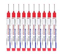 Générique 10 Pièces Marqueur Trou Profond, Marqueurs Charpentier, Marqueurs Imperméables Pointe Longue De 20 Mm, Marqueur Precision Chantier Pour Bois, Métal, Plastique Et Carton