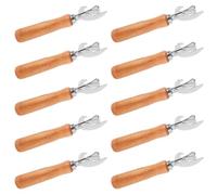 Générique 10 Pièces Ouvre-boîte Poignée Bois Vintage en Acier | Style Japonerie Classique, Usage la Cuisine et Extérieur, Prise Antidérapante, sans Électricité, pour Seniors