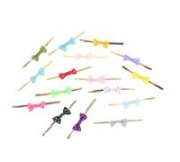 Générique 100 Nœuds pour Sucettes en Polyester, Liens de Fermeture Décoratifs pour Paquet de Bonbons, Fermeture Pratique de Nœud pour Fêtes et Magasins Couleur Aléatoire