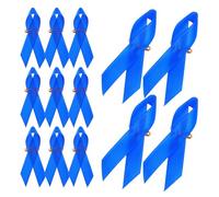 Générique 100pièces Ruban Satin Bleu avec Petites Épingles Nourrice Broches Ruban de Sensibilisation pour Cadeau DIY Décoration Vêtements Fixation Sécurisée et Facile