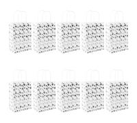 Générique 10pcs Pochette D'emballage en Papier Kraft Argenté Réutilisable pour Présents Bonbons Snacks Emballage Fête