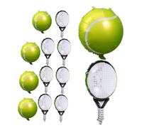 Générique 12 Pièces Ballon de tennis ballon d'hélium décorations de fête de base-ball de sport gonflable balle de tennis drôle s de raquette de tennis feuille d'aluminium