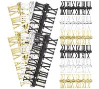 Générique 12 Pièces Chiffres Romains de Remplacement pour Horloge Kit DIY | Usage Décoration et Réparation, Simple à Remplacer, Finition Classique Délicate