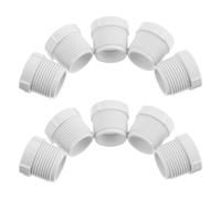 Générique 12 Pièces Raccord pour Tuyau PVC Filetage Mâle 3/4 à Femelle 1/2 | Plastique Blanc, Filetage Précis et Montage Simple, Étanchéité Sûre pour Raccordements D'eau