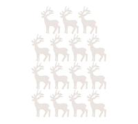Générique 15 Pièces Pendentifs Muraux en Bois, Copeaux de Bois Soi-même, Beige, Légers, Surface Lisse, pour Projets D'artisanat et Décoration Murale, Design Cerf pour Noël